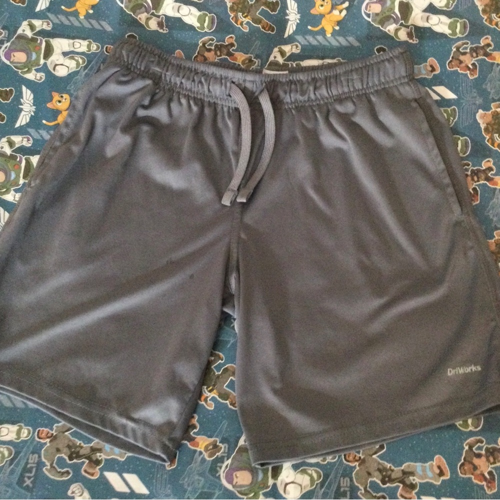 Boys Athletic Works Gray Athletic Shorts
